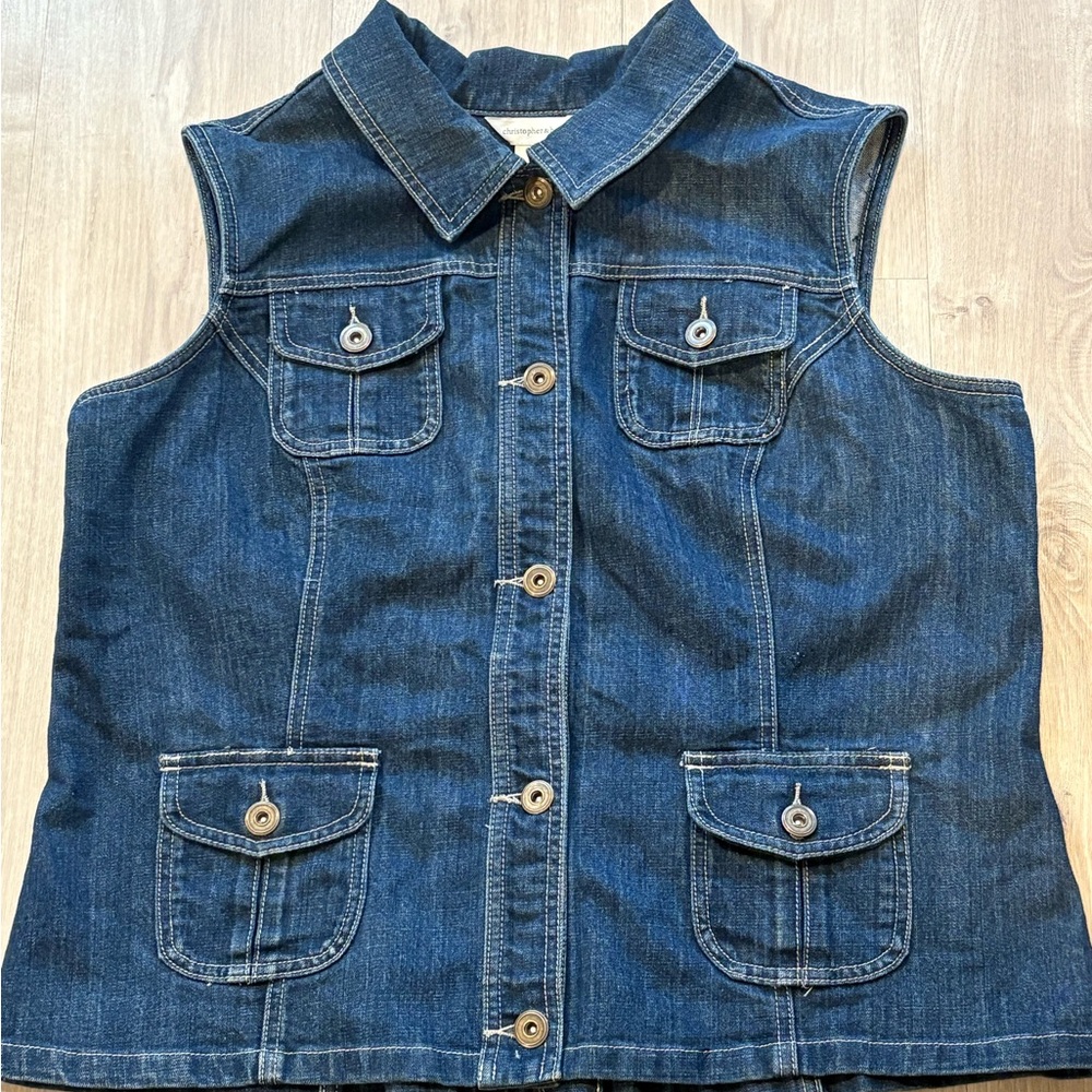 Christopher & Banks Kids Blue Denim Vest